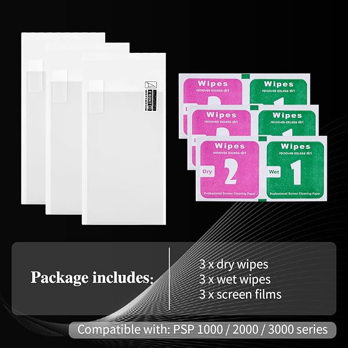 OSTENT 3 x Ultra Clear Screen Guard Film LCD Protector Skin for Sony PSP 1000/2000/3000