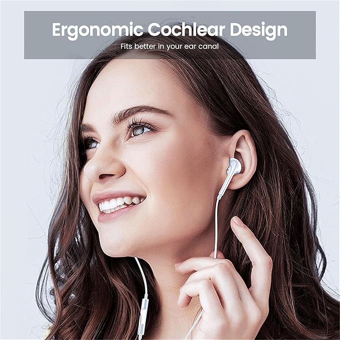 USB C Headphones for iPhone 17, Type C Earbuds Wired Earbuds with Microphone & Remote Control Noise Cancelling Earphones, Compatible with iPhone 17 Pro Max, iPad Pro, Most USB C Jack Devices
