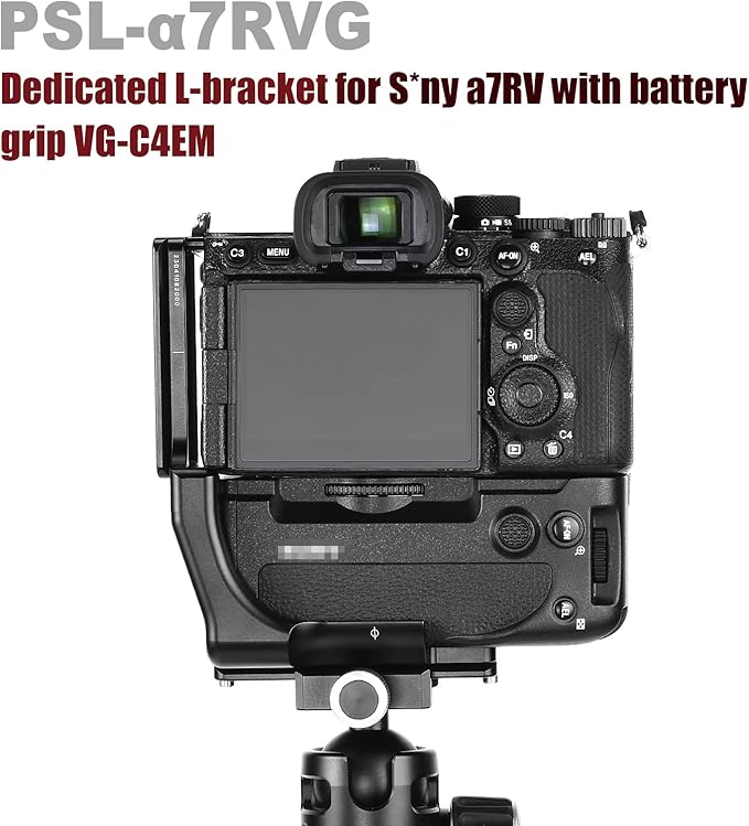 SUNWAY L-Bracket for Sony a7r V/a1/a7s3/a9 ii/a7r iv Camera with Vattery Grip VG-C4EM, Arca Swiss Quick Release L Plate, PSL-a7rvg