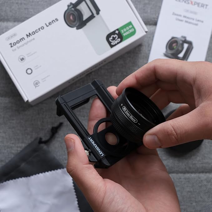 Macro Lens 10X-20X for Smartphone, Universal Clip-On HD Close-Up Lens Kit for Smartphone – Perfect for Macro Photography, Jewelry, Flowers, Insects