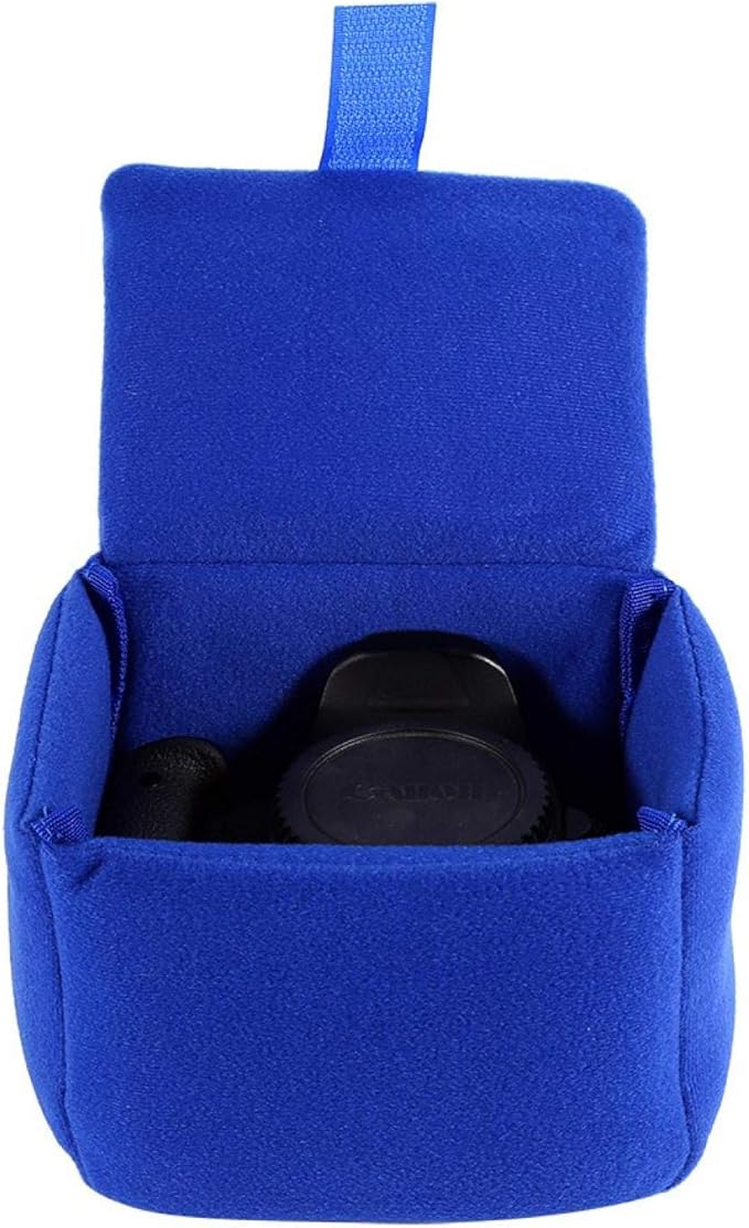 ASHATA DSLR Camera Bag, Water-resistant DSLR SLR Camera Insert Bag Velvet Insert Camera Protective Bag Case for Women, Men(blue)