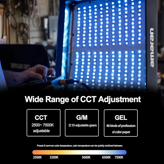 Aputure Amaran F22C RGBWW Flexible Led Video Light 2500K~7500K,200W Output LED Panel Light,15 Lighting FX with Honeycomb Grid Soft Box,Support App Control for Photo Studio Photography Lighting