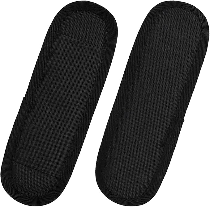2 Pack Black Soft Shoulder Strap Pad for Luggage Straps & Bags - Ultra Comfortable Shoulder Pads for Bag Straps - Breathable，Lightweight, Adjustable Fit for Comfort