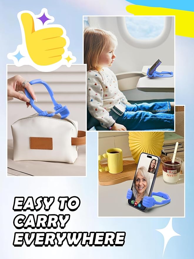 Easter Basket Stuffers Gifts for Teen Boys Men Adults Cell Phone Stand: UPGRADE Easter Gifts for Kids Son Adjustable Lazy Thumbs Up Phone Holder for Desk Cool Gadgets Fun Gifts ideas for Him Husband