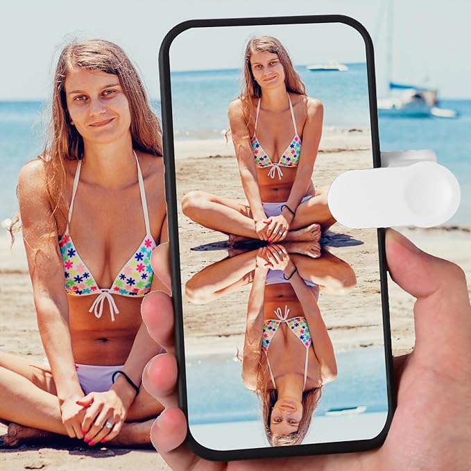Phone Camera Mirror Reflection Clip Kit with Adjustable Angle and Bag for Smartphone Photography Travel Selfie Reflector Accessories
