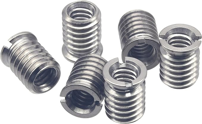 Stainless Steel 1/4"-20 Female to 3/8"-16 Male Convert Screw Adapter 6 Pieces 12.5mm Height