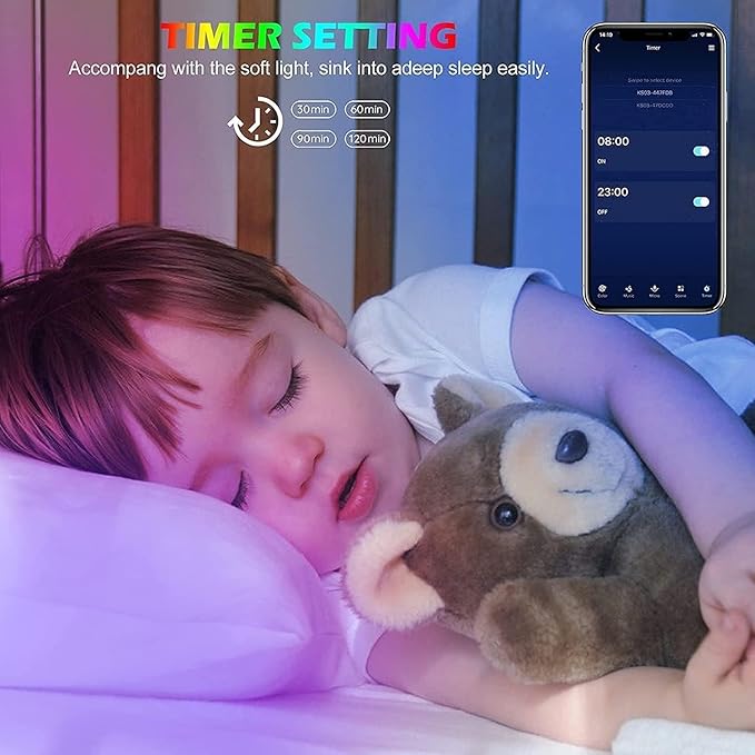 Tenmiro Led Lights for Bedroom 100ft (2 Rolls of 50ft) Music Sync Color Changing Strip Lights with Remote and App Control RGB Strip, for Room Home Party Decoration