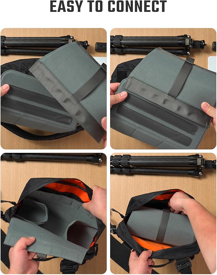 TACTICAL_GEEK TCM9 Backpack Insert Camera Organizer, Flexible Modular Storage for Photography Gear with Magnetic Flap, Foldable Hook Panel for Backpack Accessories Storage(Grey)