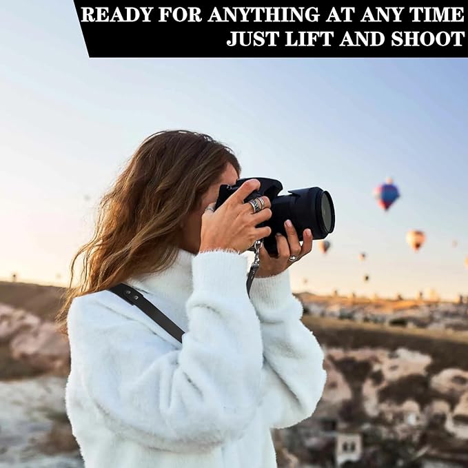 Bebaimis Single Camera Harness Strap for 1 Camera,Leather Camera Strap for Photographers,Leather Camera Harness Gear DSLR/SLR