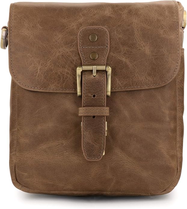MegaGear Genuine Leather Camera Messenger Bag Mirrorless Portable electronic device cover