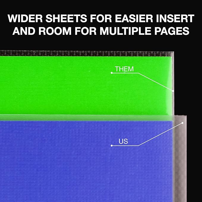 Samsill Heavy Duty Sheet Protectors for 3 Ring Binders, 8.5 x 11 Clear Page Protectors, Plastic Sleeves & Report Covers, Acid Free Archival Safe Document Protectors