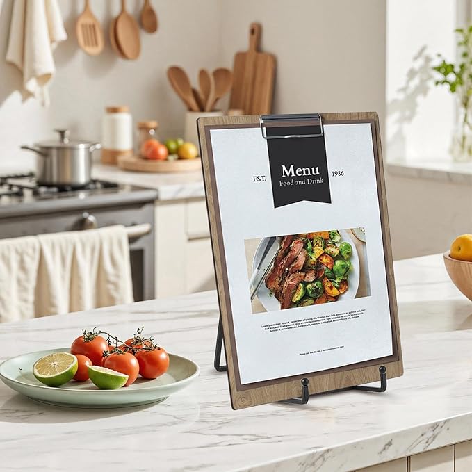 Large Plate Holder Display Stand - 10 inch Tall Plate Stands for Display - Metal Picture Frame Stand - Big Tabletop Easel Stand for Decorative Plates | Platter | Book | Plaque | Tile - 2 Pack - Black