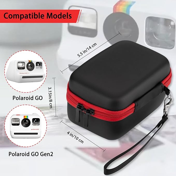 Case for Polaroid Go Gen 2/ PolaroidGo Mini Instant Camera, Travel Storage Bag for Polaroids Go Camera and Film Accessories (Black)