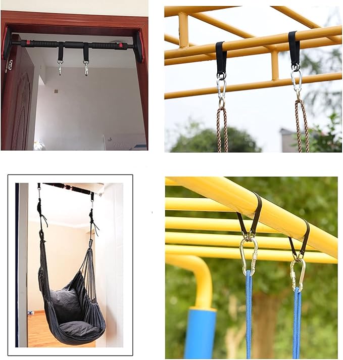 Tree Swing Straps Hanging Kit,Short Strap Sling 2Pcs 9.84inches Heavy Duty Hanging Straps Hammock Straps for Swing,Hammocks Hangers,Seat,Yoga,Sandbags,Pulley System,Home Gym