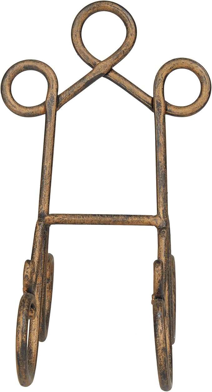 Deco 79 Metal Display Easel Scroll Tabletop Easel, Display Stand 5" x 8" x 9", Brown