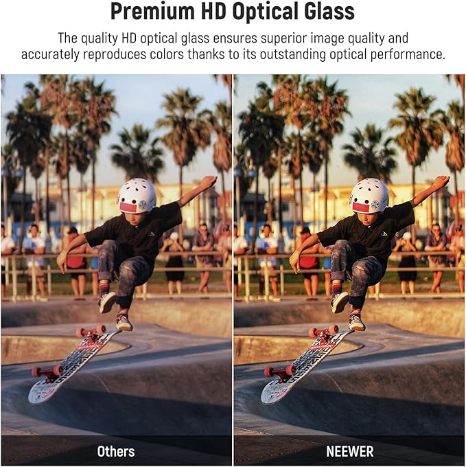 NEEWER 4"x5.65" Square UV Filter,Multi Coated Cinema Protective Filter Compatible with Tilta Compatible with SmallRig and Other Matte Box, 4mm Thick Frame/HD Optical Glass