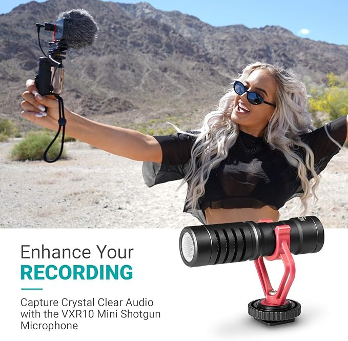 Movo Smartphone Video Rig with Shotgun Microphone, Grip Handle, Wrist Strap, and Lightning Dongle Compatible with iPhone 11, 11 Pro, XS, XR, X, 8, 7, 6S, 6, 5S, 5 and Android - for Vlogging, YouTube