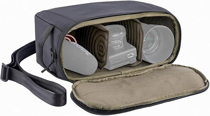 PGYTECH XS Camera Insert Bag, Waterproof Lens Pouch for Photographers and Traveler, Lightweight DSLR/SLR Lens Carring Case with Thicken Partition for Canon/Nikon/Sony/Mirrorless Cameras