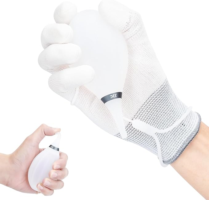 [Upgraded Version] Soft Tip Silicone Camera Dust Blower Lens Air Blower,Camera Lens Cleaner Air Blower for Sensor LCD Keyboards Filters Alcohol Ink Printing,Dust Blower Replace Canned Air-White