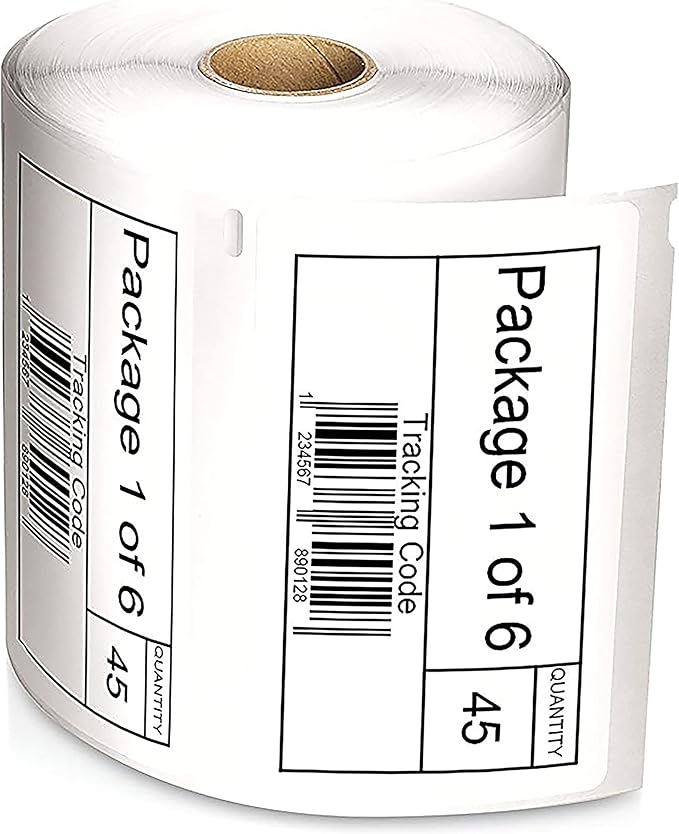 Dymo S0947420 LabelWriter 4XL High Capacity Large Shipping Labels, 102 x 59 mm, 2 Rolls of 575 - Black Print on White