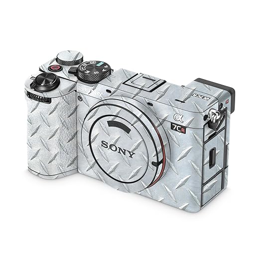 Camera Skin Compatible with Sony Alpha 7CR Camera (2023) - Diamond Plate - Premium 3M Vinyl Protective Wrap Decal Cover - Easy to Apply | Crafted in The USA by MightySkins