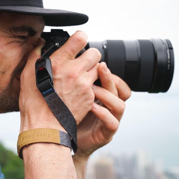 Peak Design Cuff Camera Wrist Strap, Compatible with DSLR, Compact and Point-and-Shoot Cameras, Low Profile, Quick Release
