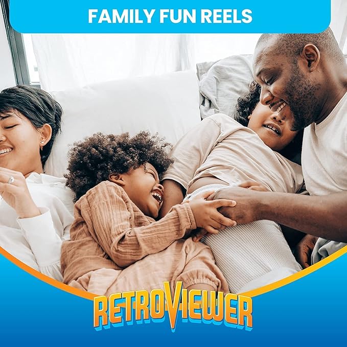 Custom Viewfinder Reel Plus RetroViewer - for Kids, & Adults, Classic Toys, Slide Viewer, Retro, Vintage, May Work in Old Toys (Red)