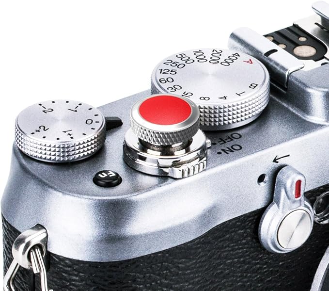 JJC Camera Soft Release Button, Shutter Button for Fuji Fujifilm X-T5 X-T4 X-T50 X-T30 III II X-PRO3 X100VI X100V X-E5 X-E4 X Half GFX100RF Sony RX1R II RX10 IV III Leica Q3 M10 M9 Nikon Zf Df F3