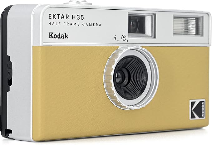 Kodak EKTAR H35 Half Frame Film Camera, 35mm, Reusable, Focus-Free, Lightweight, Easy-to-Use (Sand) (Film & AAA Battery are not Included)