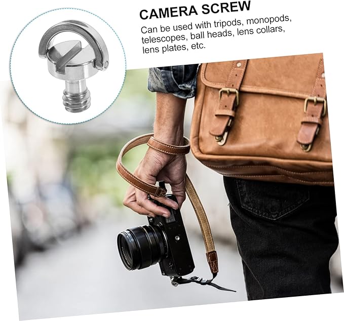 Generic 5pcs D-Ring Camera Screws Tripod Mounting Screws Quick Release Clamp for Camera Tripod