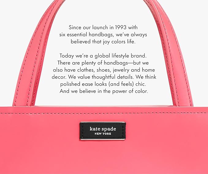 Kate Spade New York Leatherette Luggage Tag with Secure Strap, Colorful Suitcase Identifier for Travel, Monogram Bag Tag ID (S) (Pack of 2)