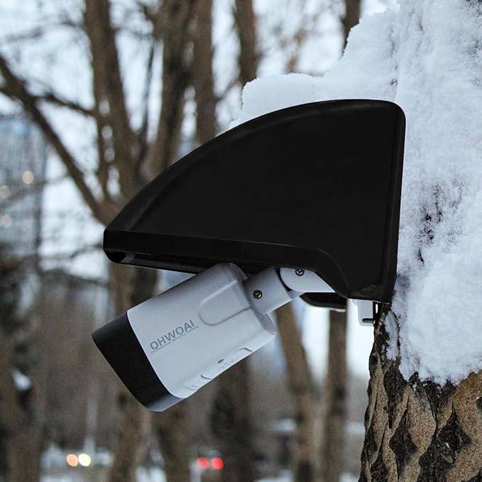 Universal Sun Rain Cover Shield, Backup Camera Shield, Surveillance Camera Cover, Outdoor Security Camera Cover, Weatherproof Camera Shield, Black Video Camera Cover