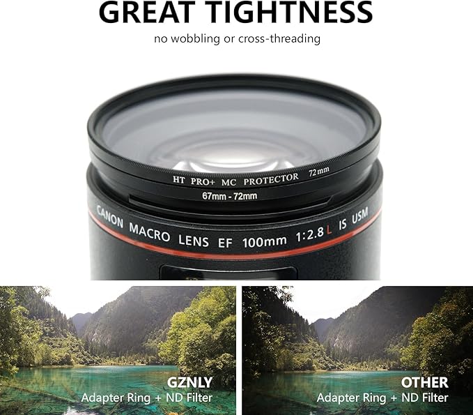 77mm to 49mm Step Up Ring Filter Adapter Black Metal Step up Adapter Rings Compatible with All Brand UV CPL ND Camera Lens Filter Step Down Ring (77mm-49mm)