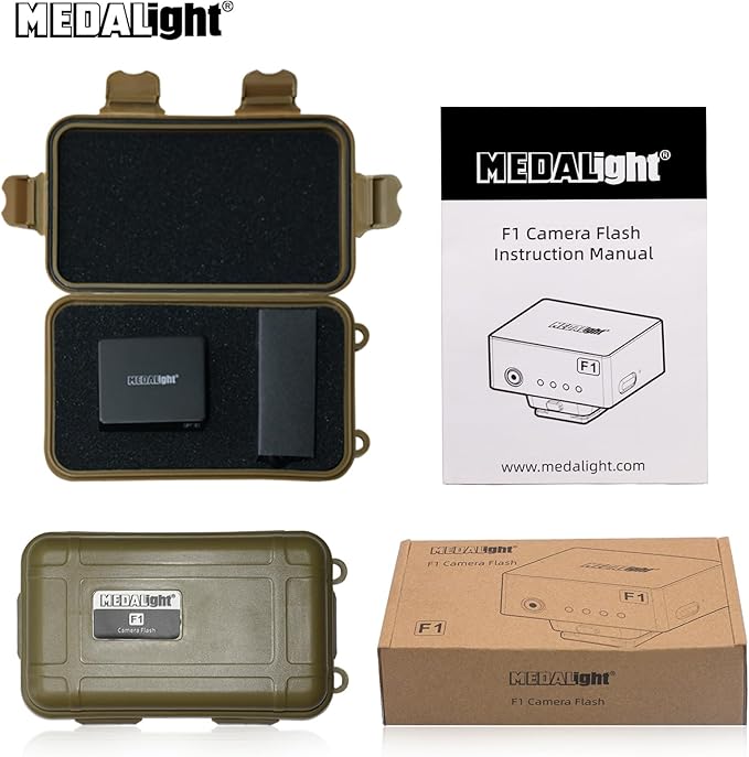 F1 Mini Camera Flash Camera Flash Speedlite for Ricoh (GR3/GR3X,etc.) Nikon/Canon/Fuji,Digital Film Cameras,Mini hot Shoe Flash for DSLR Camera（Not Compatible for Sony ZV-1F.