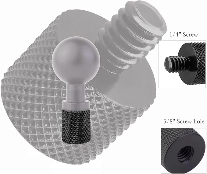 Camera Screw Converter 1/4" to 3/8" Tripod Screw Adapter, BENACES 3-Piece 1/4" Male to 3/8" Female Threaded Nut Connector, 1/4Inch Male Screw to 3/8Inch Female Threaded Adapter (1/4" to 3/8")