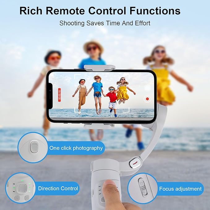 Smart Phone Stabilizer M1 3 Axis Handheld Anti Shake Stabilizer Foldable Video Recording Holder for Mobile Phones Less Than 7 Inches