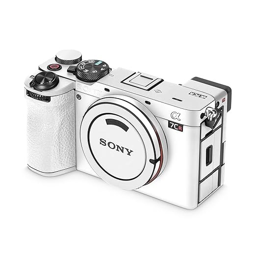 Camera Skin Compatible with Sony Alpha 7CR Camera (2023) - Solid White - Premium 3M Vinyl Protective Wrap Decal Cover - Easy to Apply | Crafted in The USA by MightySkins
