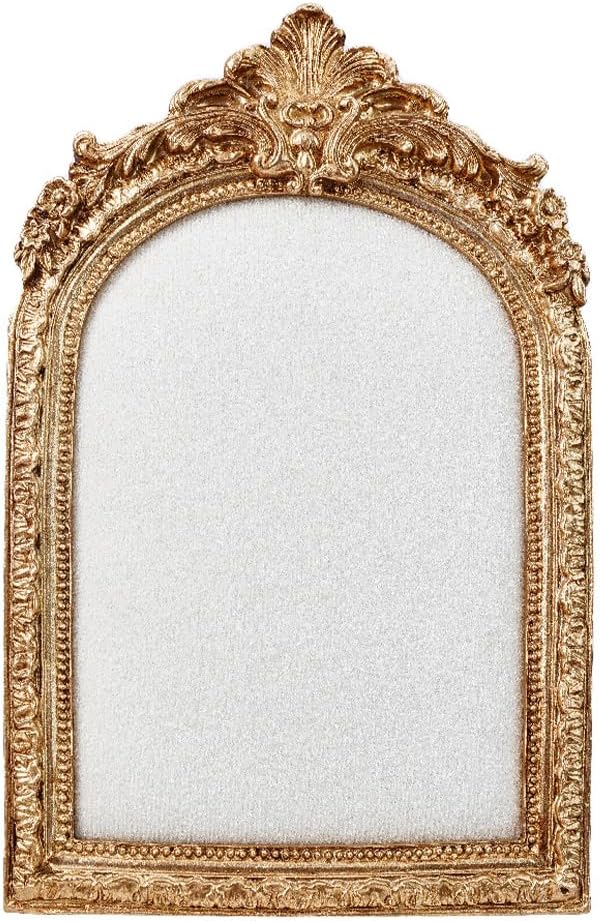Vintage Frame Jewelry Stand, Gold Resin Photo Frame Earring Necklace Ring Organizer for Woman Engagement Wedding Collectibles (Large)
