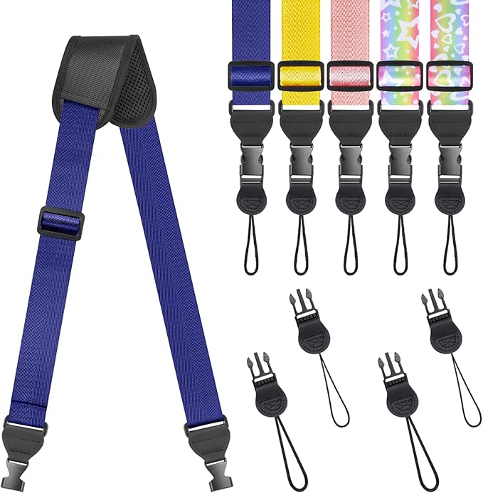 Universal Shoulder Strap, Sandwich Mesh Padded Neck Lanyard, Replacement Comfortable Bag Strap for Camera, Cellphone Tablet,iPad, Laptop, Luggage Bag, Binocular(Prussian Blue)