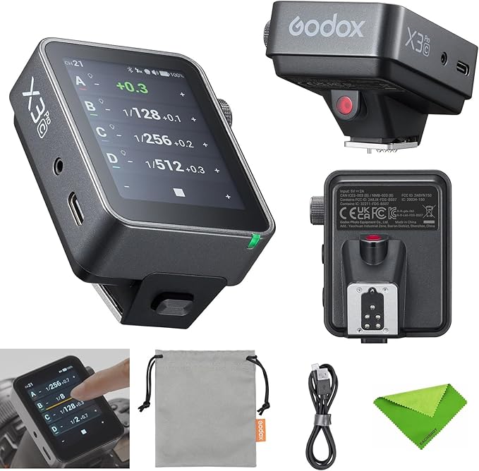 Godox X3 Pro C X3Pro C Touchscreen TTL Flash Trigger for Canon, 2.4G Wireless, 2.4" LCD Screen, Bluetooth Integration & APP Control, Wireless Speedlight Transmitter (Godox X3-C Upgrade)