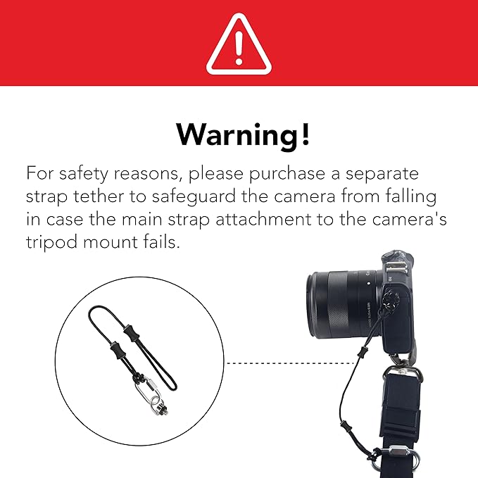 Foto&Tech Stainless Steel 1/4"-20 Rubber Padded D Ring Screw, D-Shaped Ring Camera Sling Screw for Shoulder Straps, Wrist Straps, Selfie Sticks, Gimbals (1 Piece, Gray)