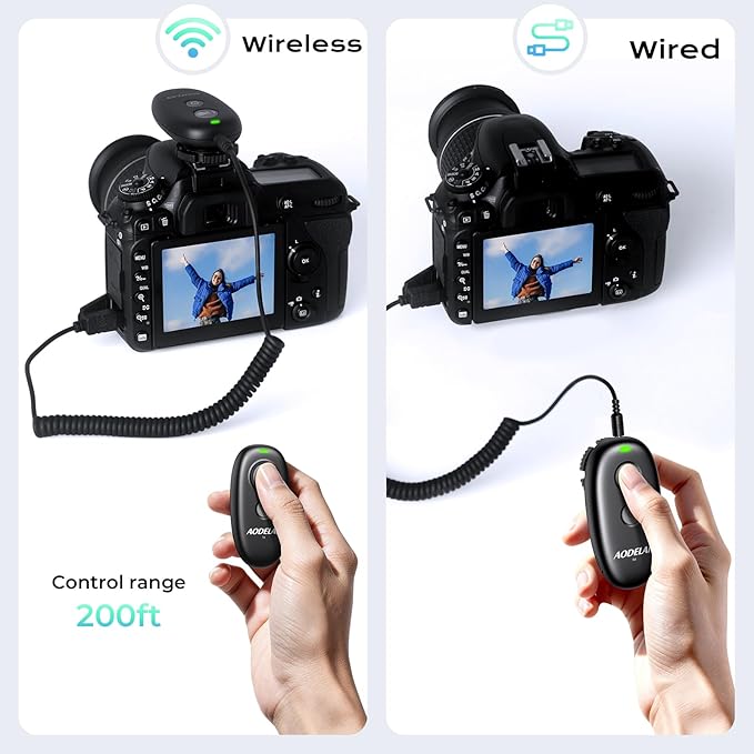 Upgrade for Sony Rechargeable Wireless Camera Remote Control,AODELAN Shutter Release Compatiable with Alpha 7 IV, A7, A7 III,A7R,A7R II,A7R III,A7R IV, A6500, A6600,A9 III,A1 II,ZV-1,RX100 VII