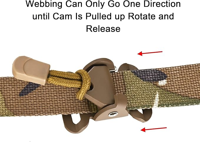 Cam Buckle Quick Adjust Spring Loaded Cam Lock Buckle Non-slip Buckle for 1 Inch Webbing Backpack Sling Bag Straps