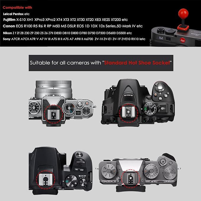 Camera Hot Shoe Cover, Unique Hot Shoe Cap Protector Accessories Compatible with Sony Canon Fuji Nikon Leical Pentax etc