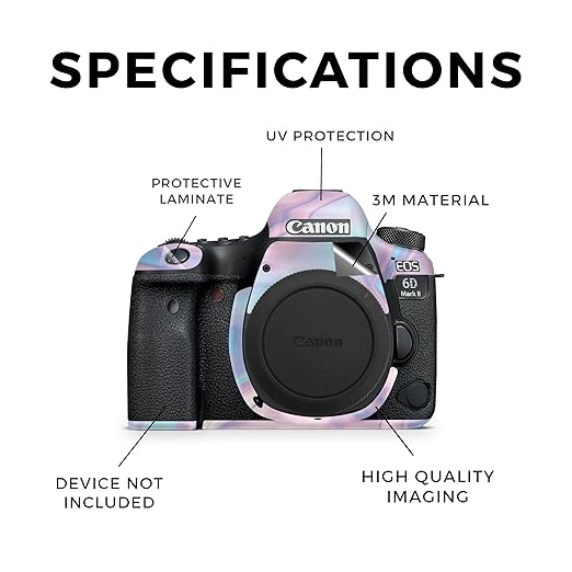 Camera Skin Compatible with Canon EOS 6D Mark II Camera (2017) - Pastel Wave - Premium 3M Vinyl Protective Wrap Decal Cover - Easy to Apply | Crafted in The USA by MightySkins