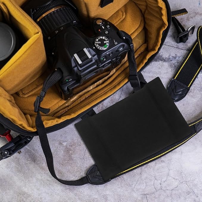 KICHOUSE Camera Bag Insert Divider Padded Organizer for Dslr Mirrorless Cameras Lens Compartments Protective Modular Camera Bag Partition 5.51X3.77X0.55In Travel Photography Accessory