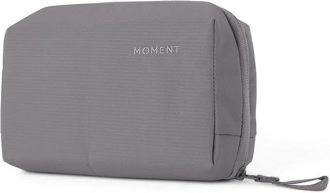 Moment Everything Tech Organizer – Water-Resistant Travel Pouch for Cables, Chargers & Accessories | Regular & Mini Sizes (Gray, Regular)