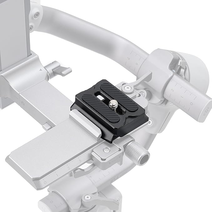 FocusFoto Upper Quick Release Baseplate QR Plate for DJI Ronin RS 3 Mini/RS 4 Mini Gimbal Stabilizer, Compatible with RS 2/RSC 2/RS 3/RS 3 Pro/RS 4/RS 4 Pro Arca-Swiss Standard Camera Tripod Ball Head