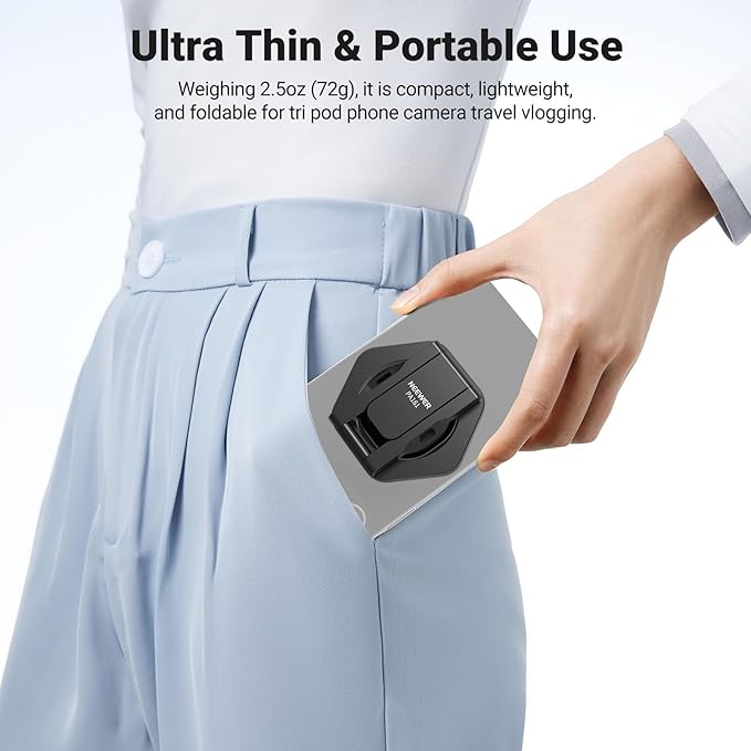 NEEWER Dual Magnetic Phone Holder Stand Tripod Mount with Arca Type Base, Aluminum Adjustable Cellphone Attachment Compatible with MagSafe iPhone Samsung Android for Video Recording, PA161