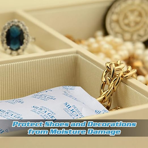 SurpOxyLoc 5 Gram(100Packs) Food Grade Silica Gel Packs Dessicant Packets for Moisture Control,Cobalt Chloride Free Moisture Absorbers for Food Storage